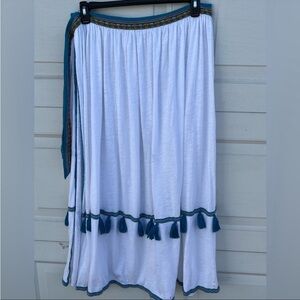 Pitusa Womens White Tie Swim Cover Up Skirt Size L